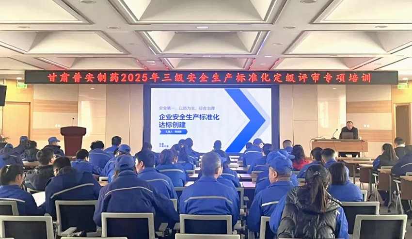 【普安新聞】安全第一 預防為主 綜合治理丨普安制藥開展2025年三級安全標準化定級評審專項培訓